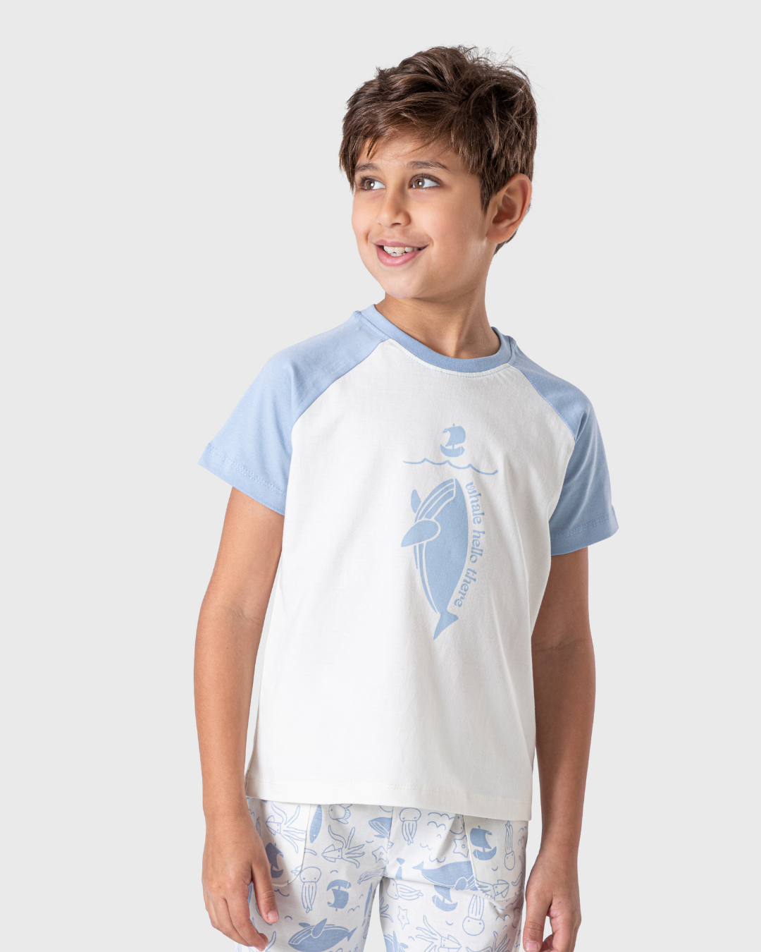 بيجاما توب و بنطلون حياه بحريه