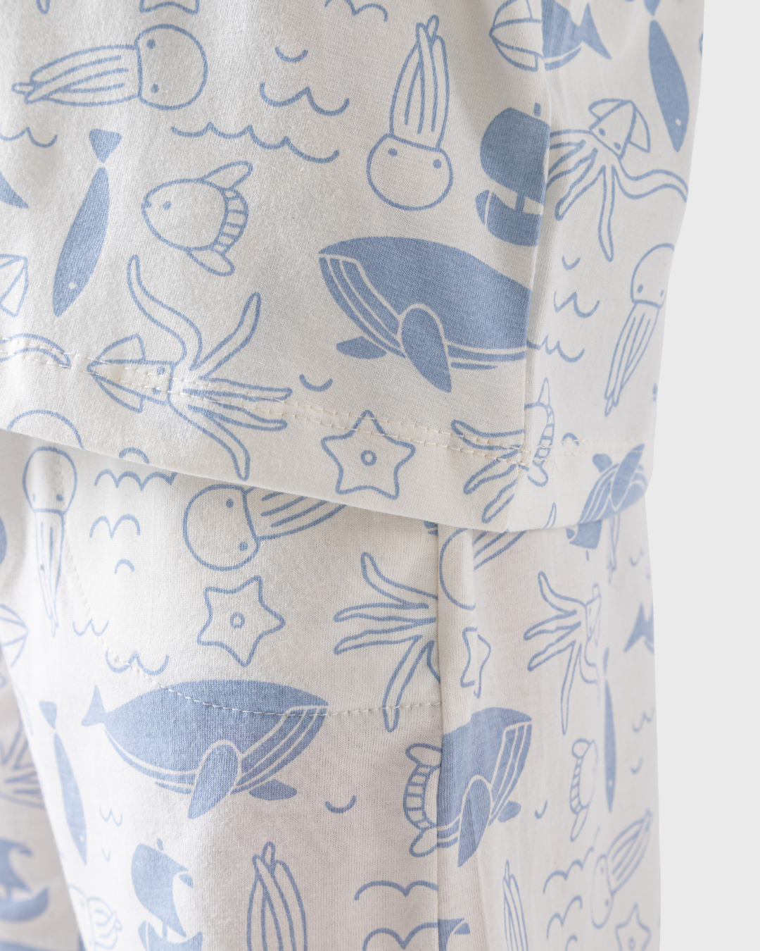 Printed top and shorts pajamas