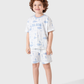 Printed top and shorts pajamas