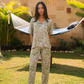 Classic olive rose women's pajamas