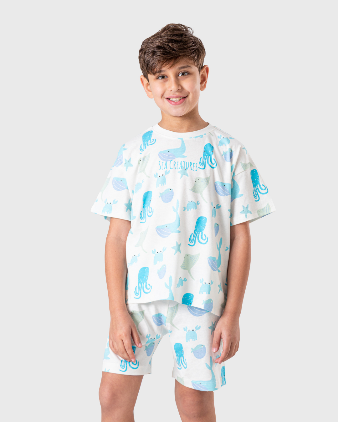 My boys' pajamas are inspired by ocean creatures