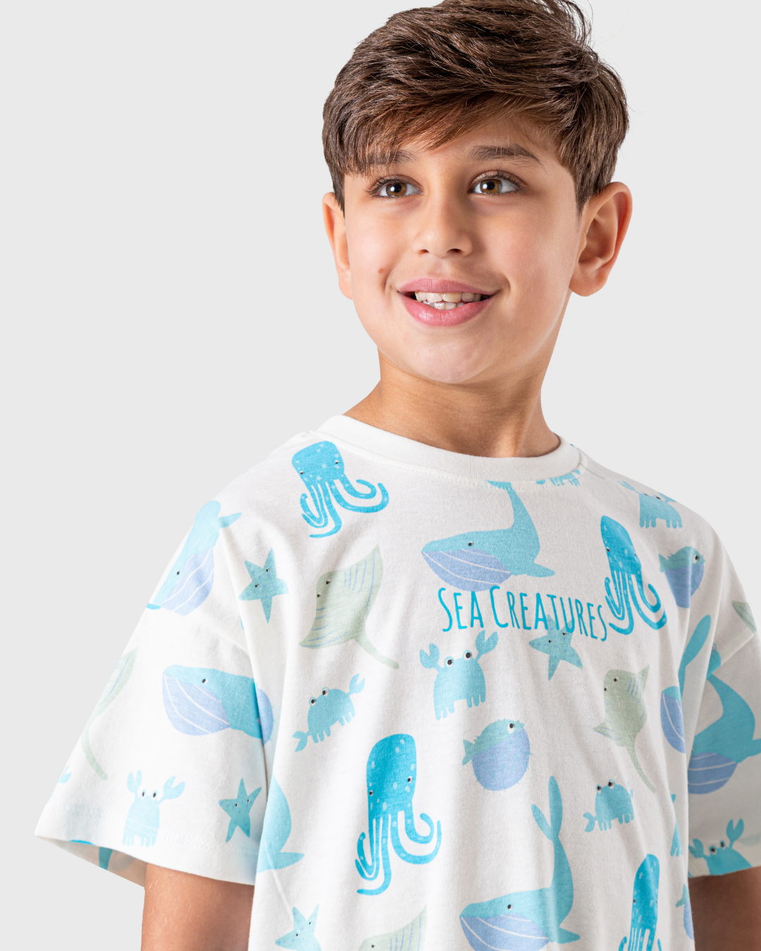My boys' pajamas are inspired by ocean creatures