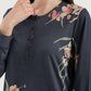 Women's Long Printed Nightshirt with Long Sleeves