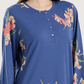 Women's Long Printed Nightshirt with Long Sleeves
