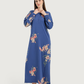 Women's Long Printed Nightshirt with Long Sleeves