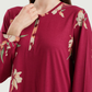Women's Long Printed Nightshirt with Long Sleeves