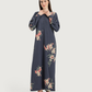 Women's Long Printed Nightshirt with Long Sleeves