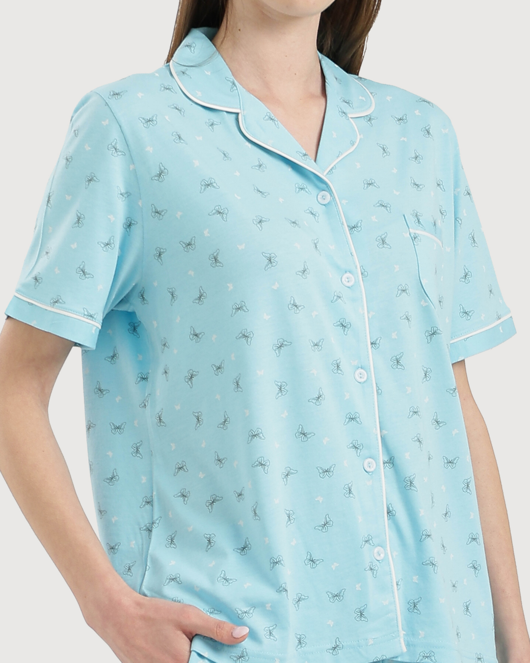 Women's half-sleeved pajama with pants