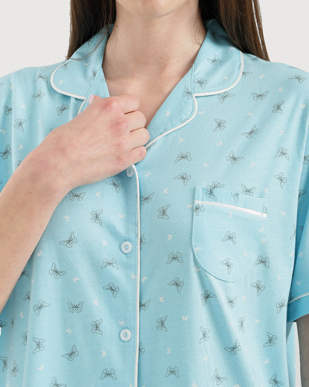 Women's half-sleeved pajama with pants