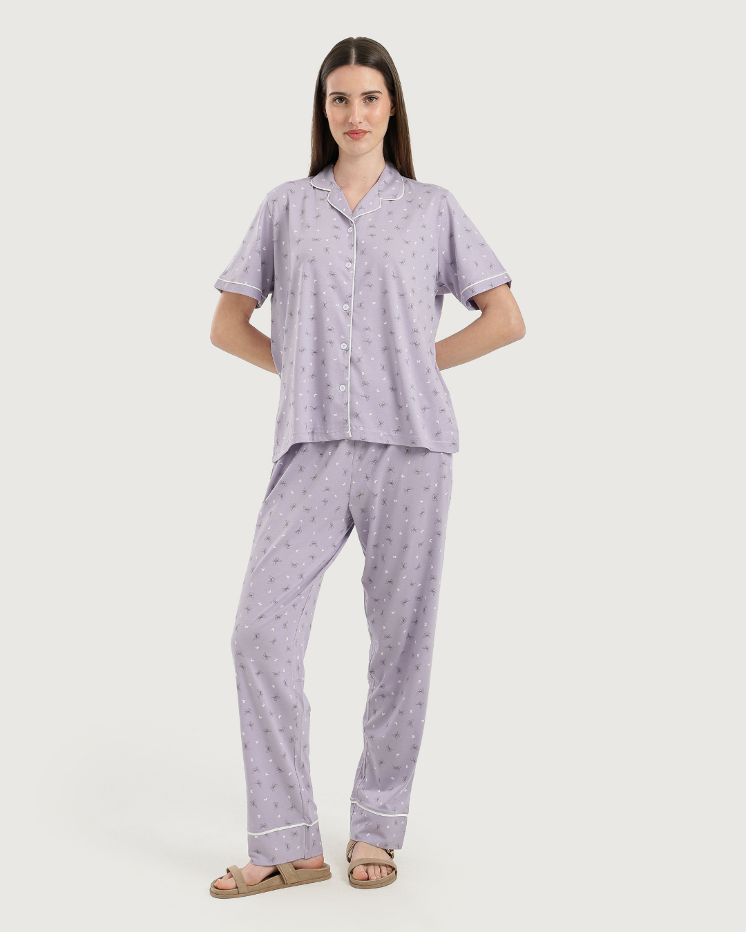 Women's half-sleeved pajama with pants