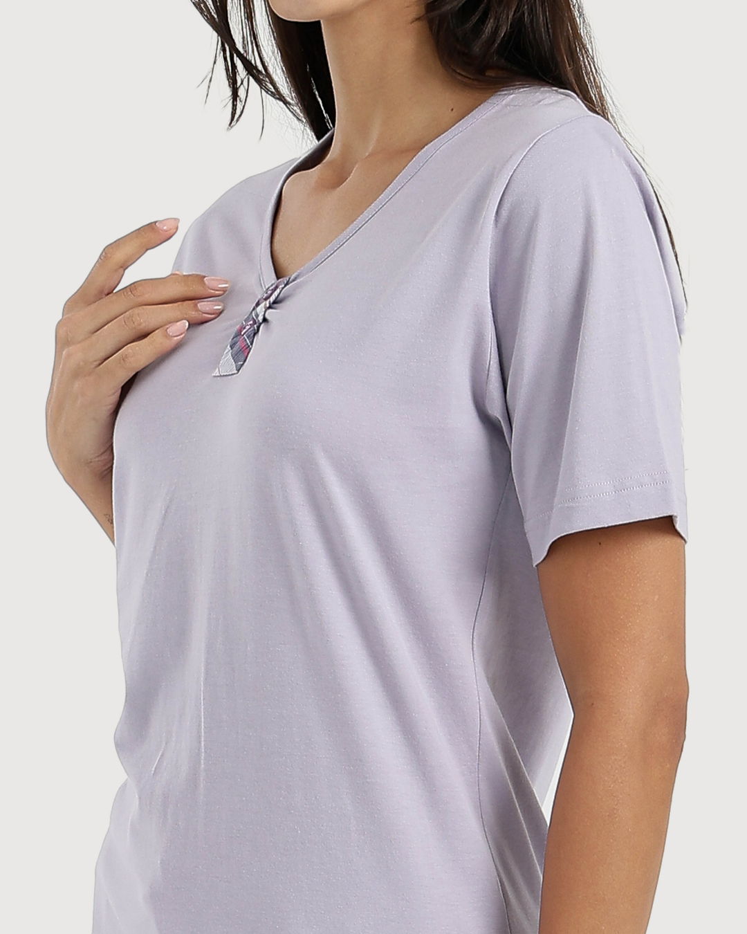 بيجاما حريمى نص كم و بنتاكور نسيج