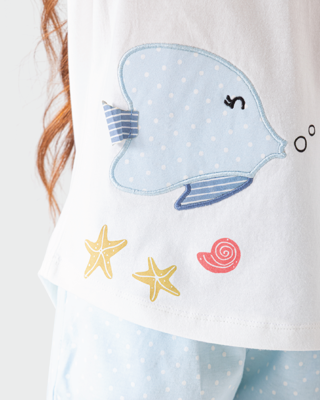 بيجاما بناتي كيوت بطبعة بحرية مرحة