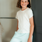 Cute girls' pajamas with a cheerful floral print