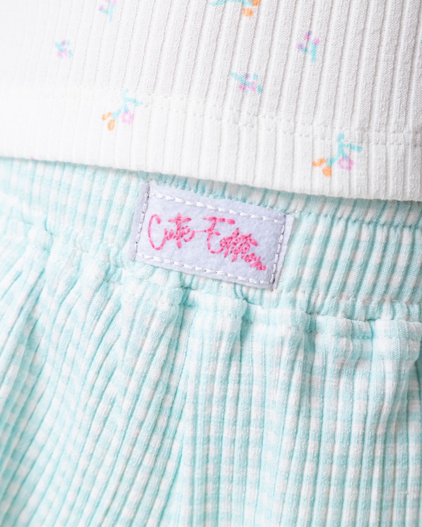 Cute girls' pajamas with a cheerful floral print