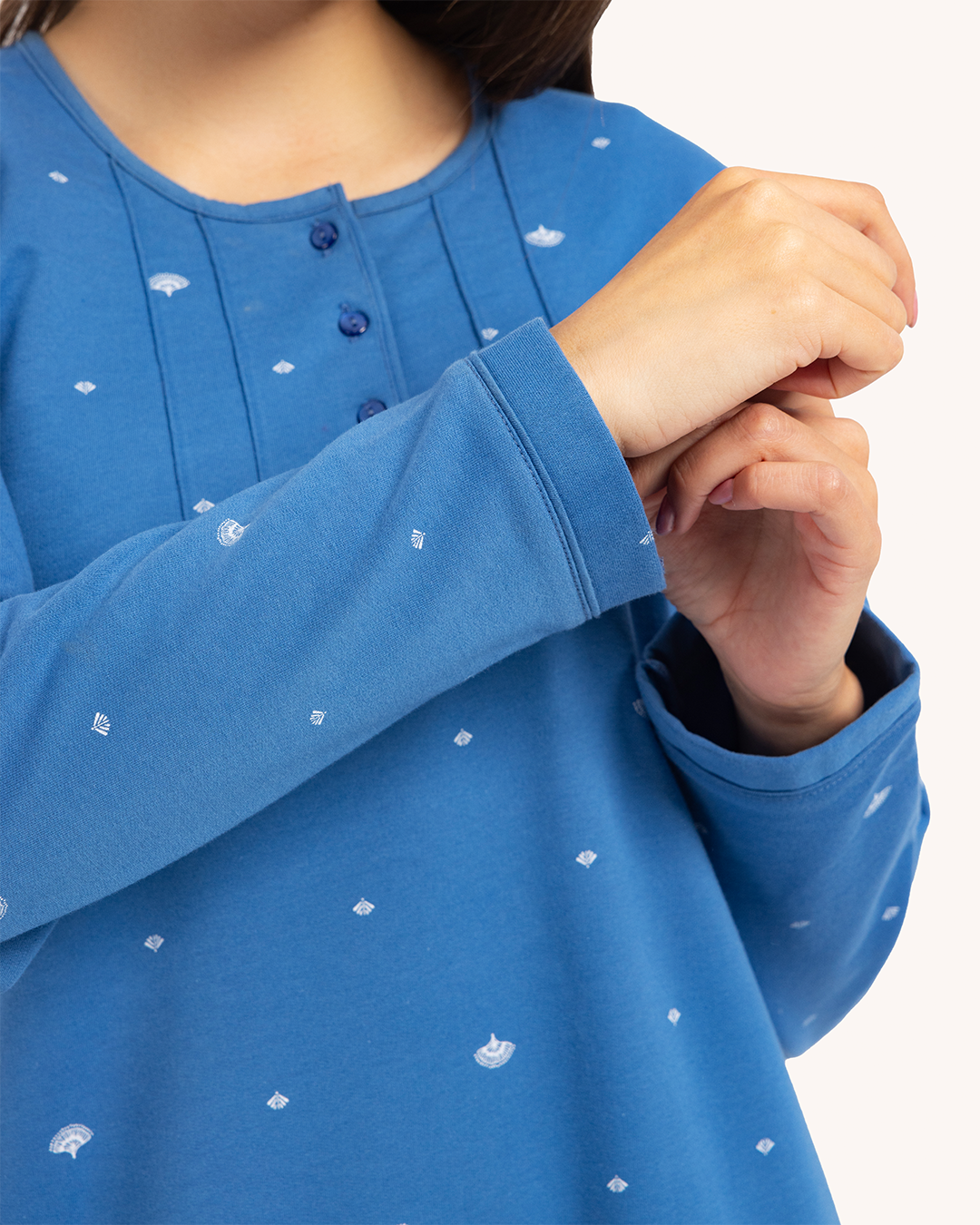 قميص نوم حريمي مطبوع بكم