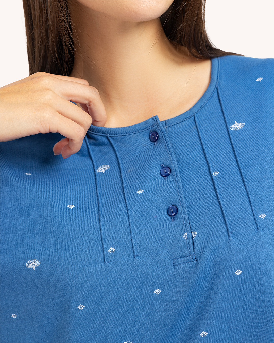 قميص نوم حريمي مطبوع بكم