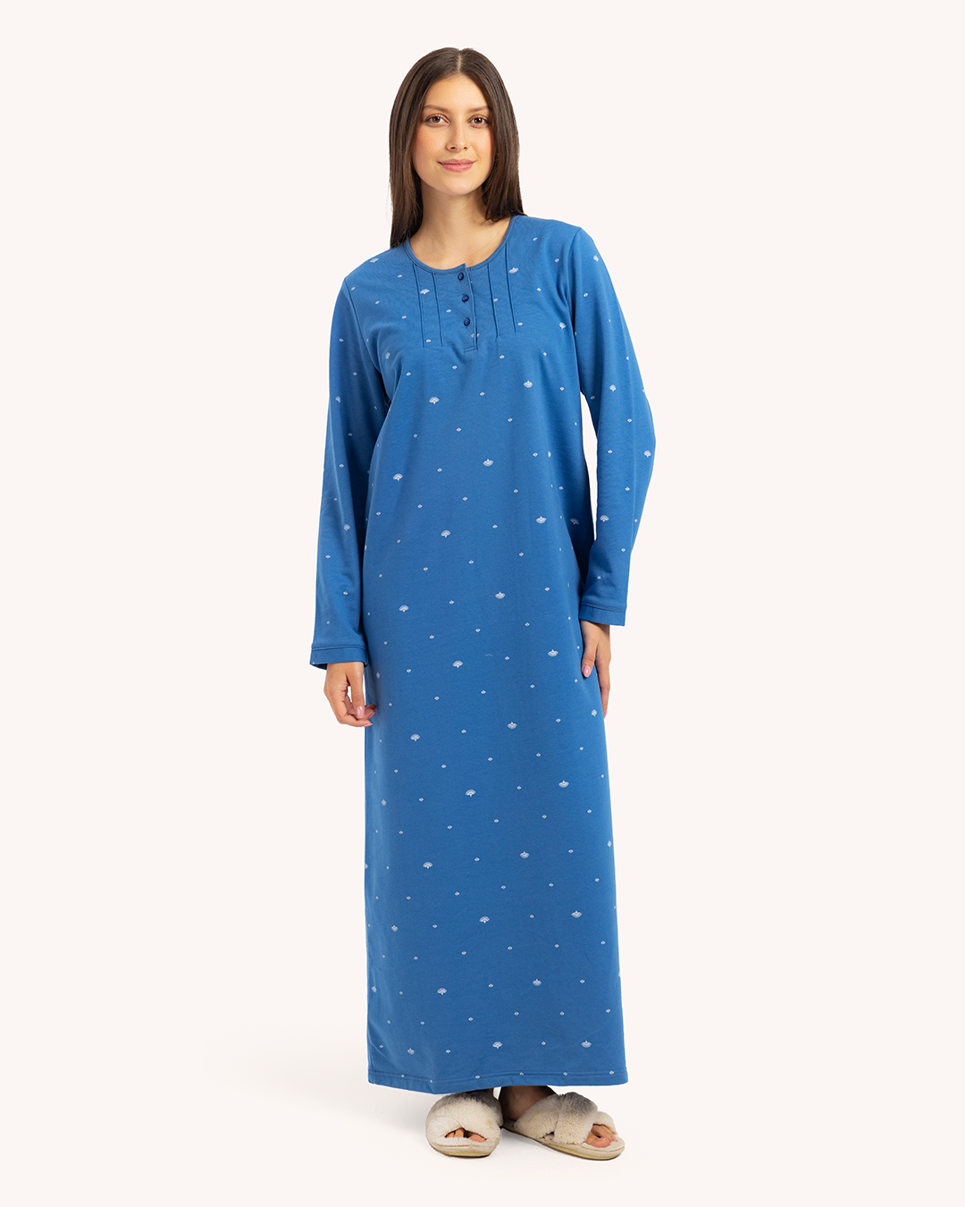 قميص نوم حريمي مطبوع بكم