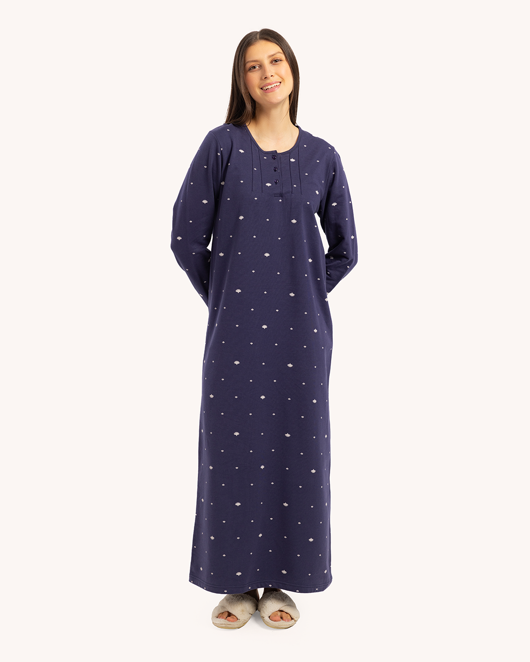 قميص نوم حريمي مطبوع بكم