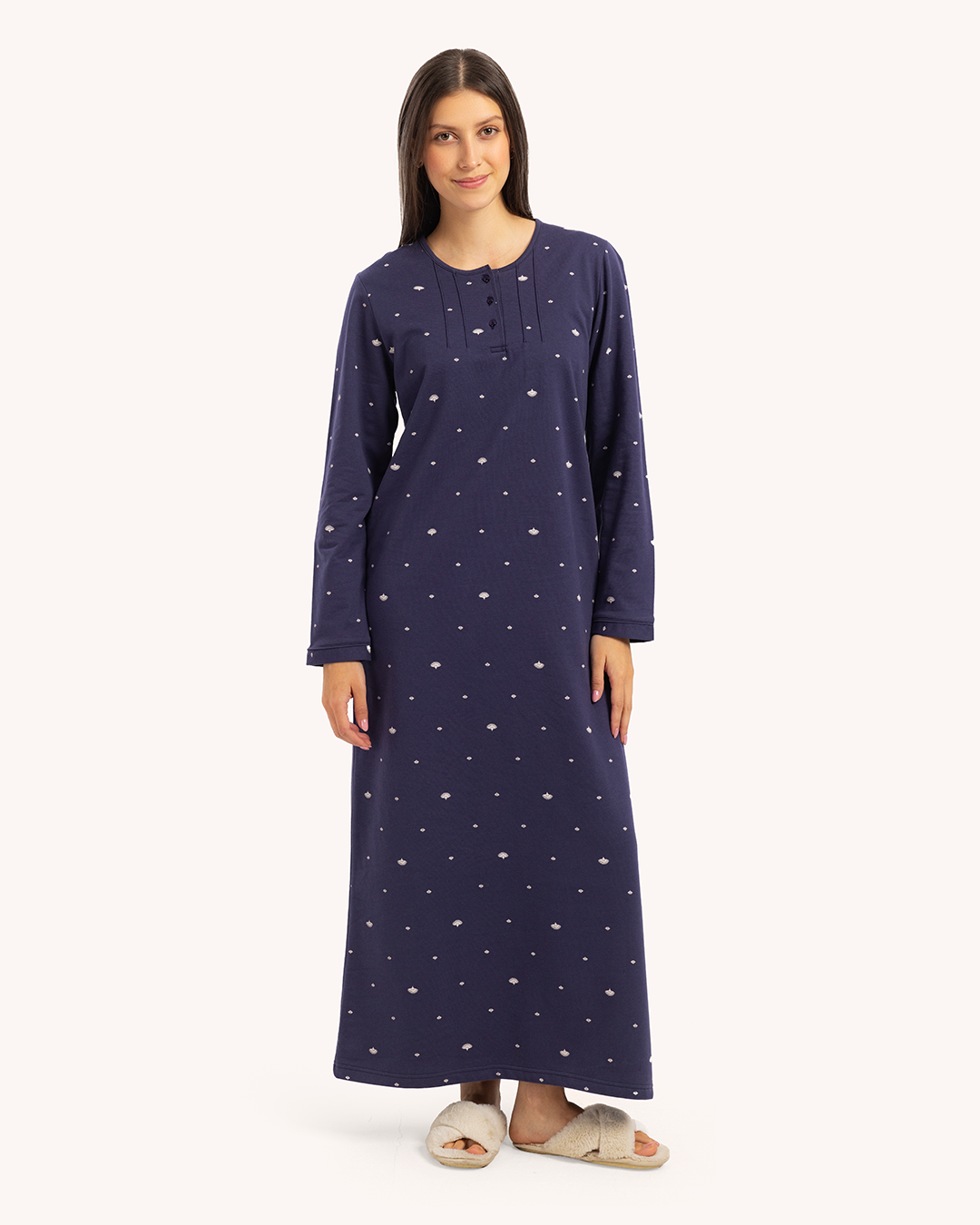 قميص نوم حريمي مطبوع بكم