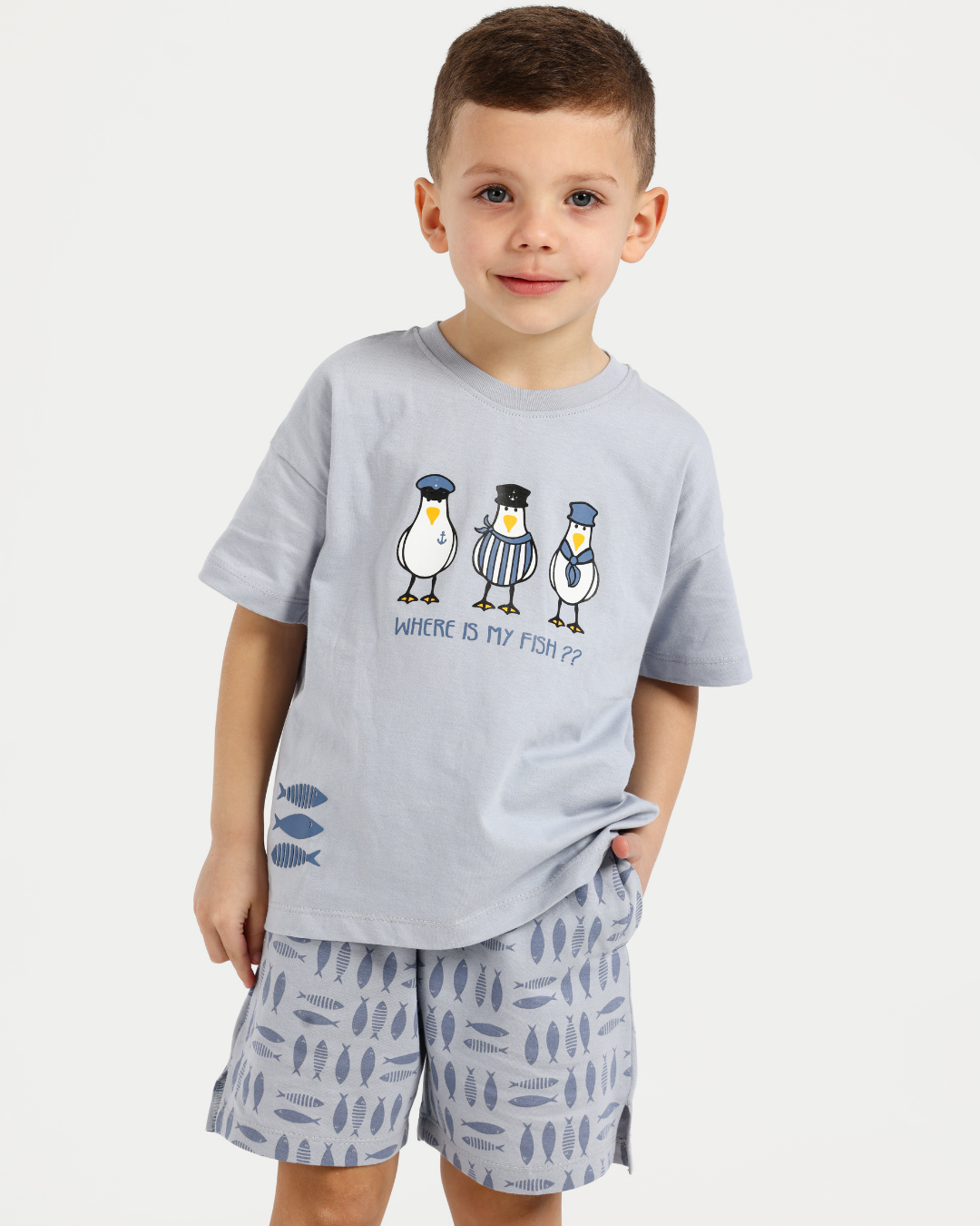 Where is my fish? boys pajama set