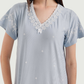 Women's Lycra Short Sleeve Nightshirt