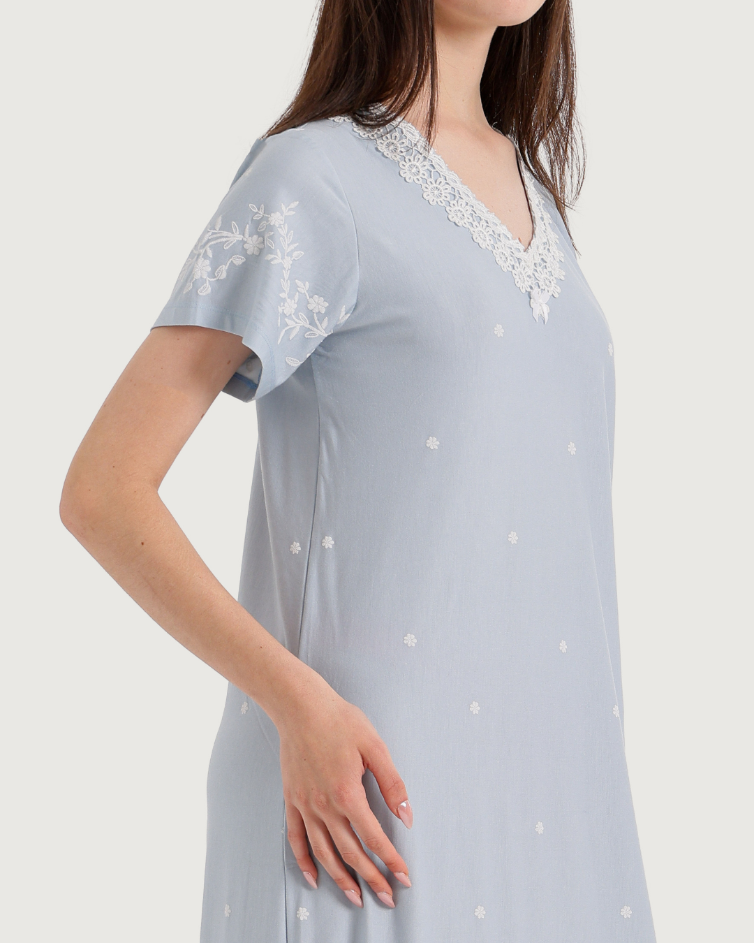 Women's Lycra Short Sleeve Nightshirt