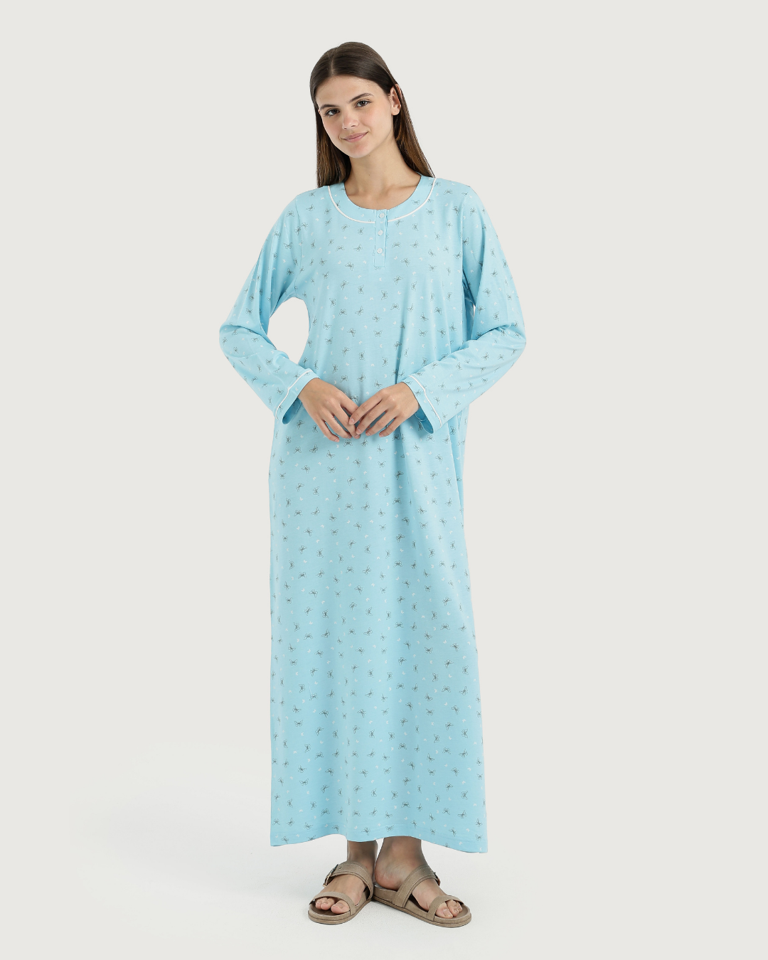 قميص نوم حريمي طويل كم