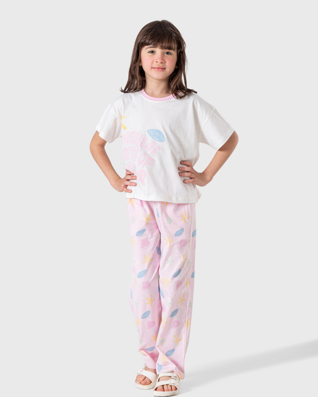Pajamas with pants and shell top