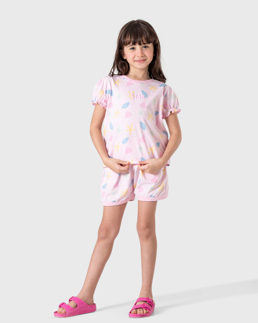 بيجاما توب و شورت مطبوع