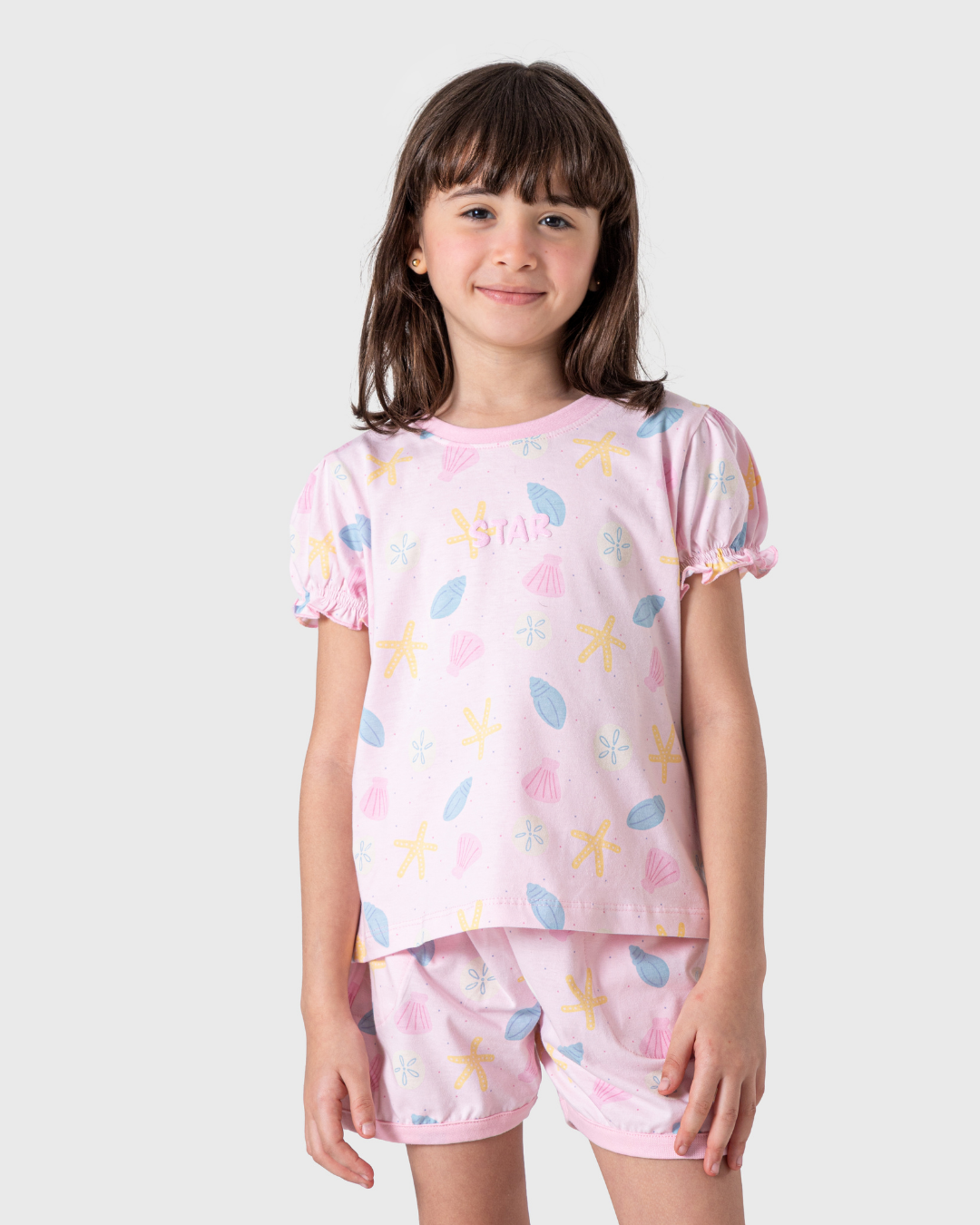 بيجاما توب و شورت مطبوع