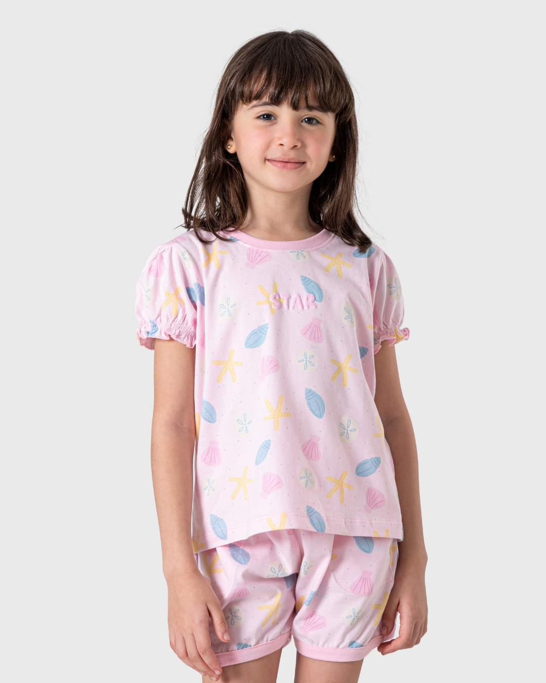 بيجاما توب و شورت مطبوع