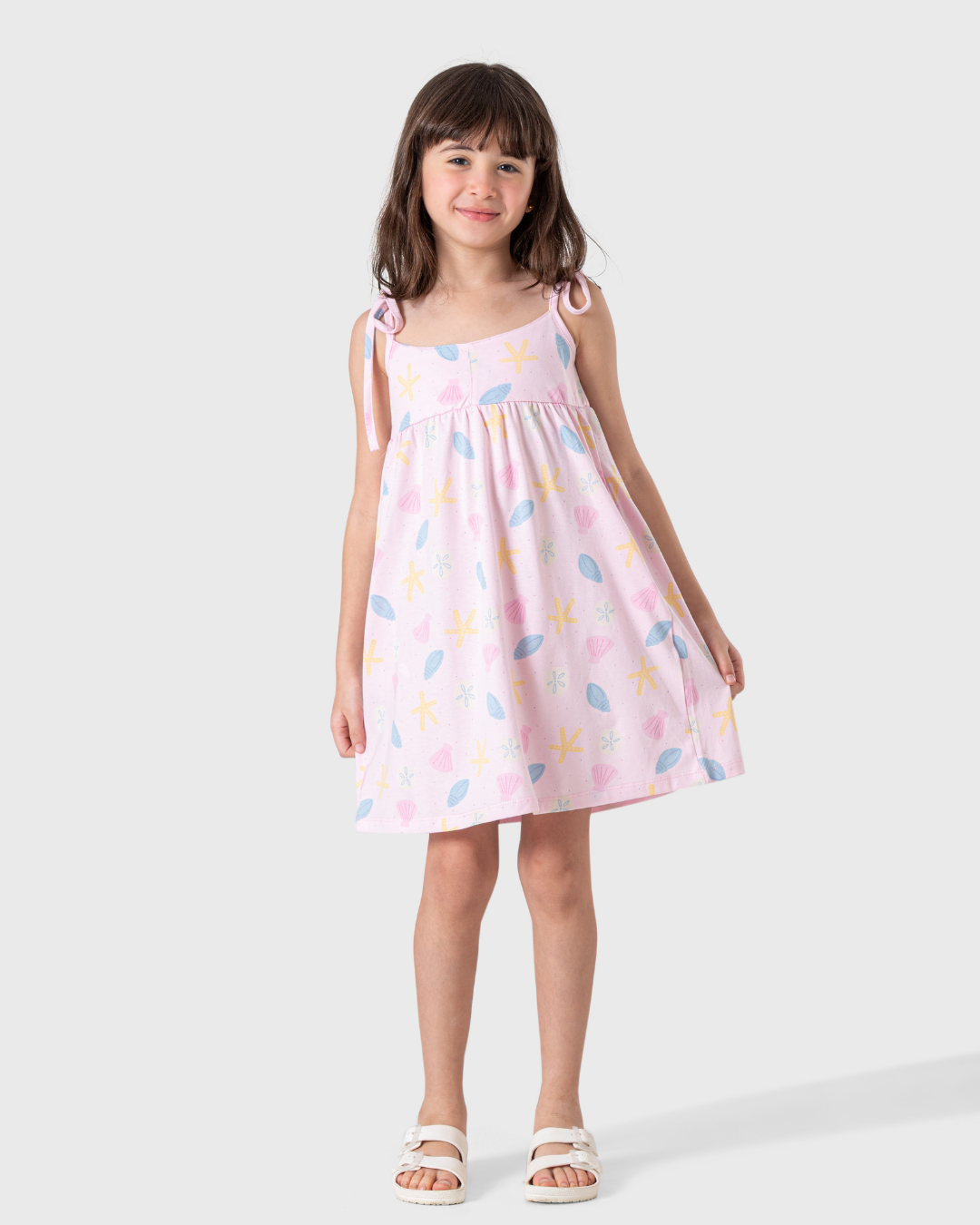 فستان بينك اصداف