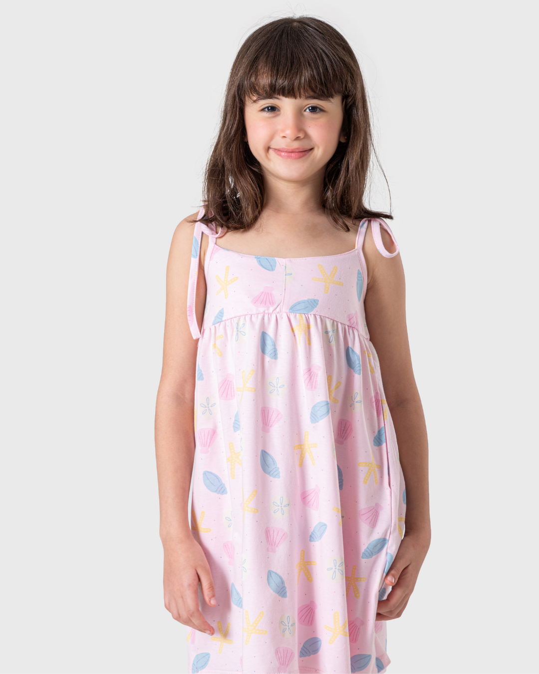 فستان بينك اصداف