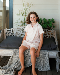 Dotted pajama top and shorts