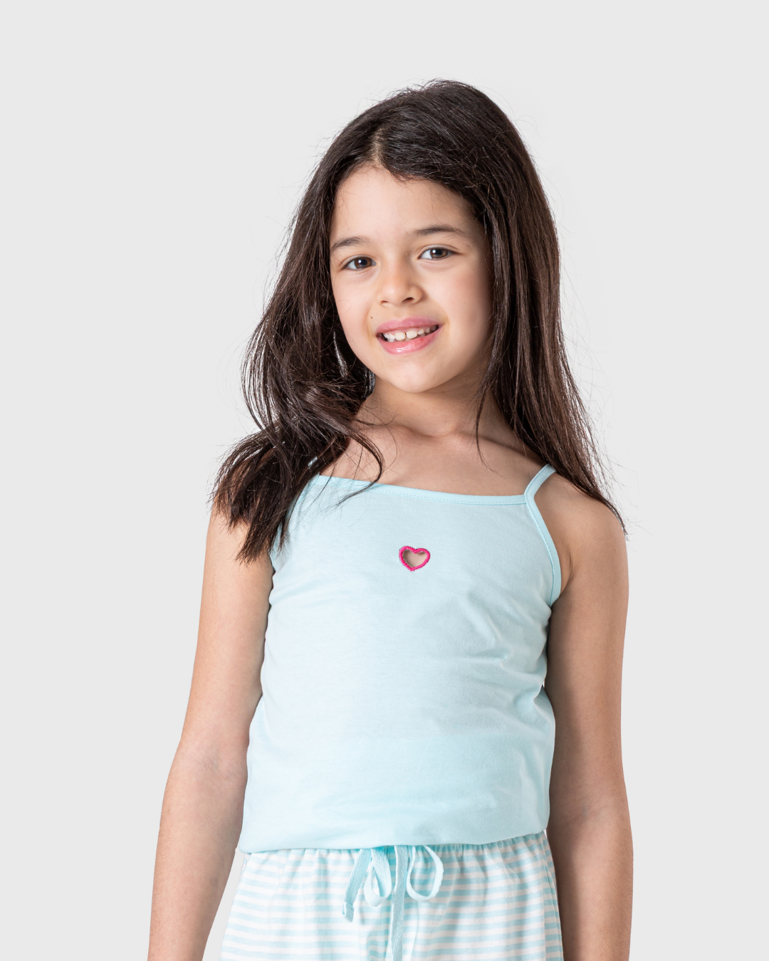 بيجاما بنات مخططة بألوان باستيل ناعمة