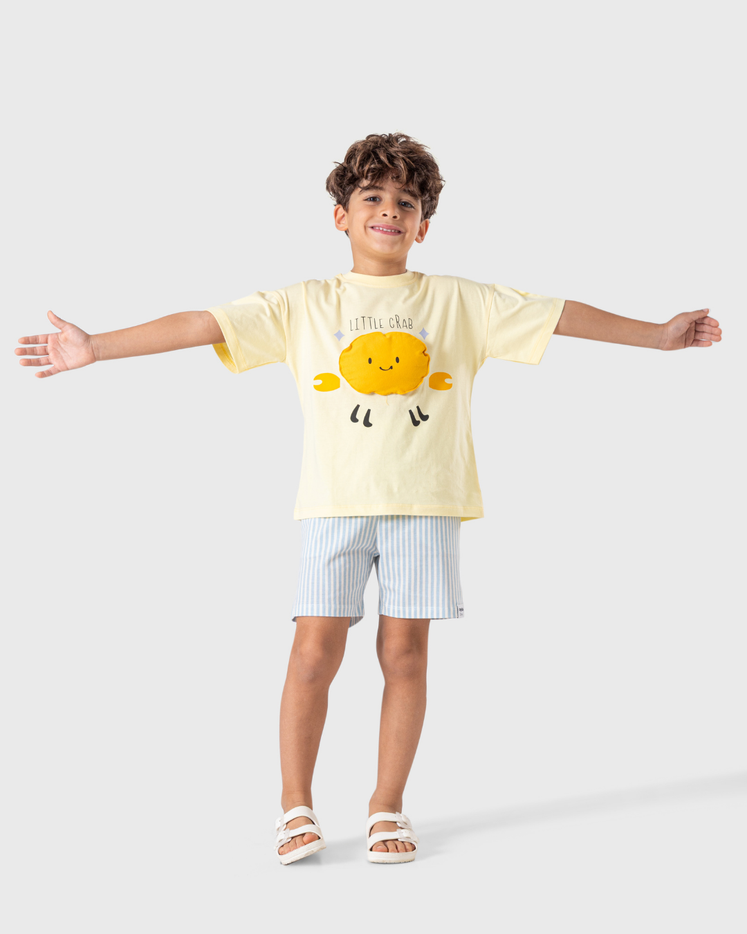 بيجاما توب و شورت مخطط