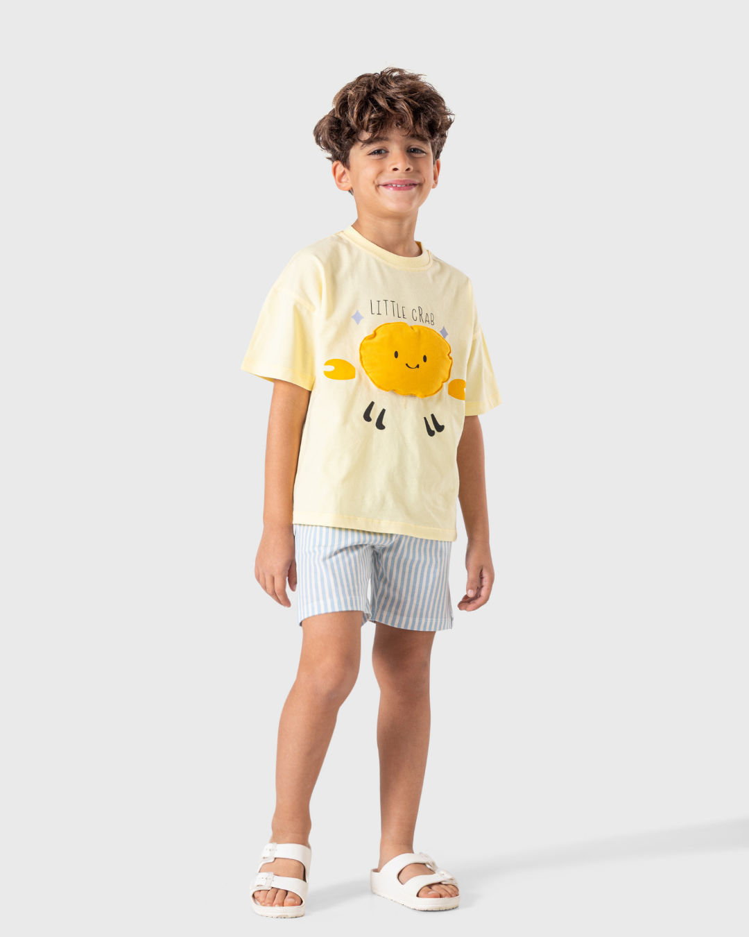 بيجاما توب و شورت مخطط