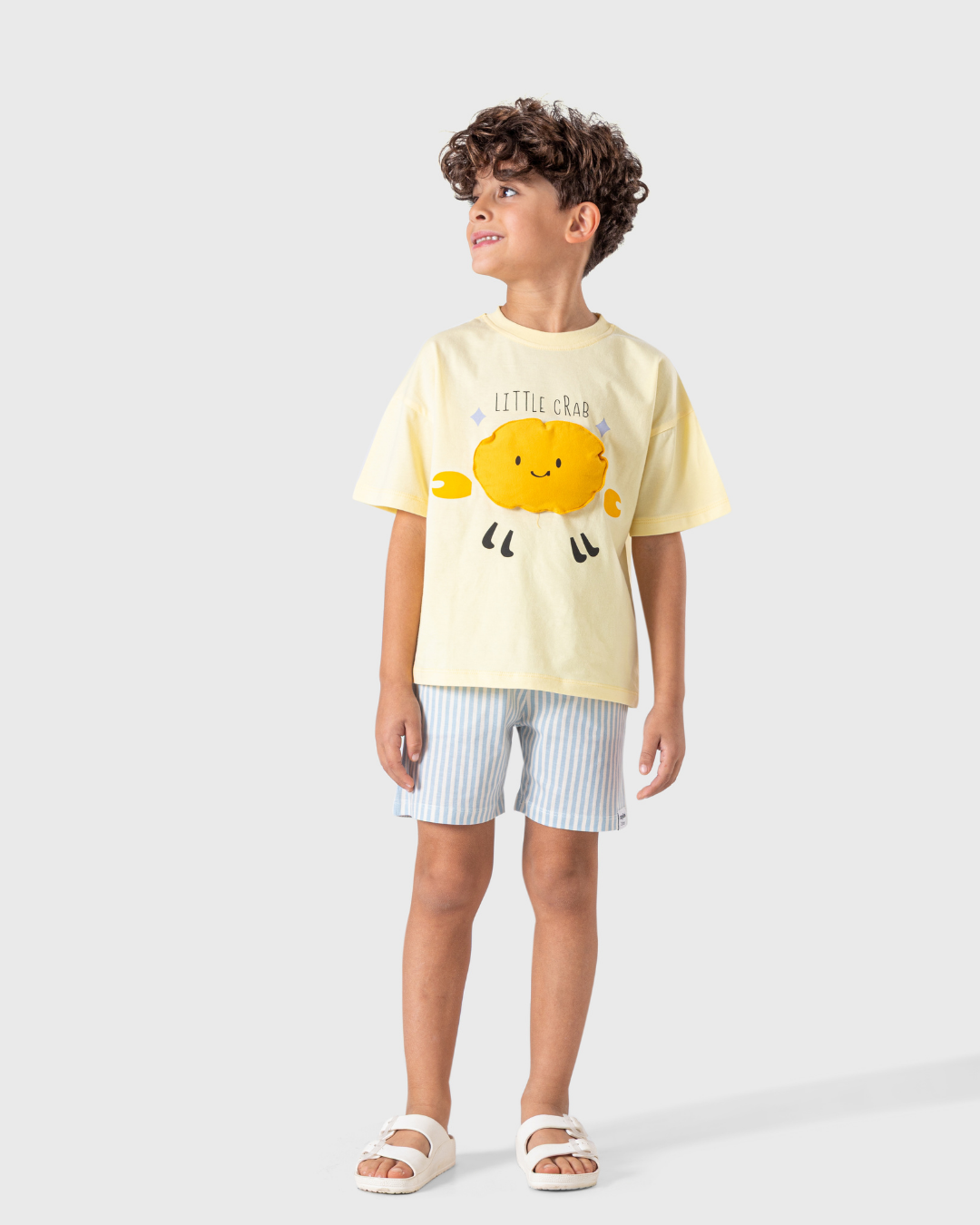 بيجاما توب و شورت مخطط