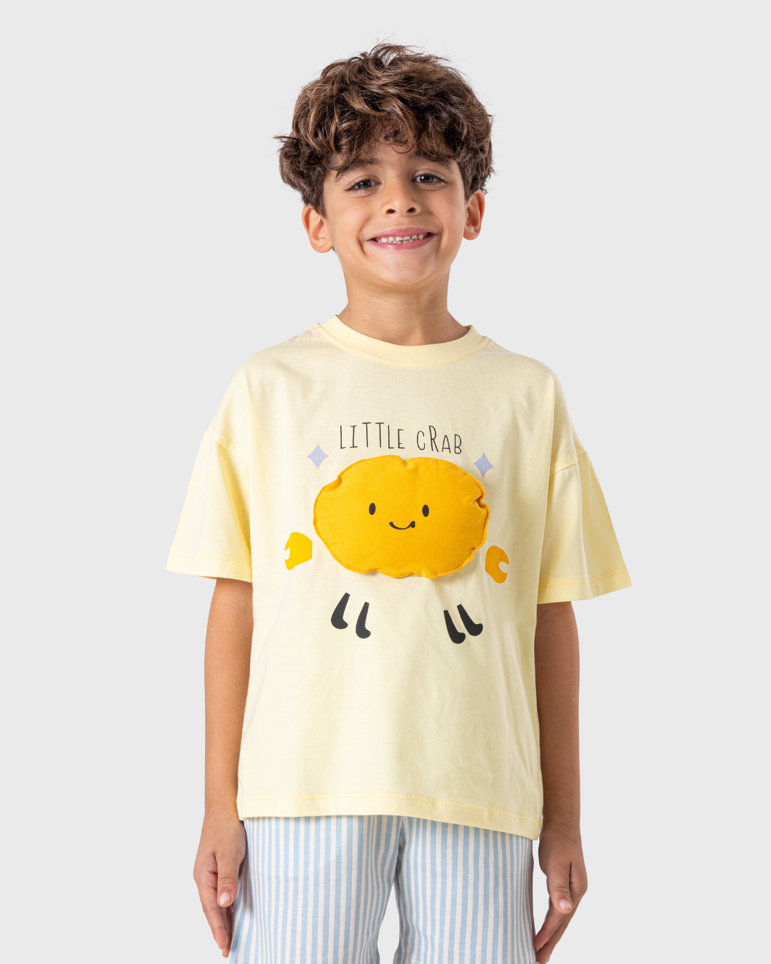 بيجاما توب و شورت مخطط