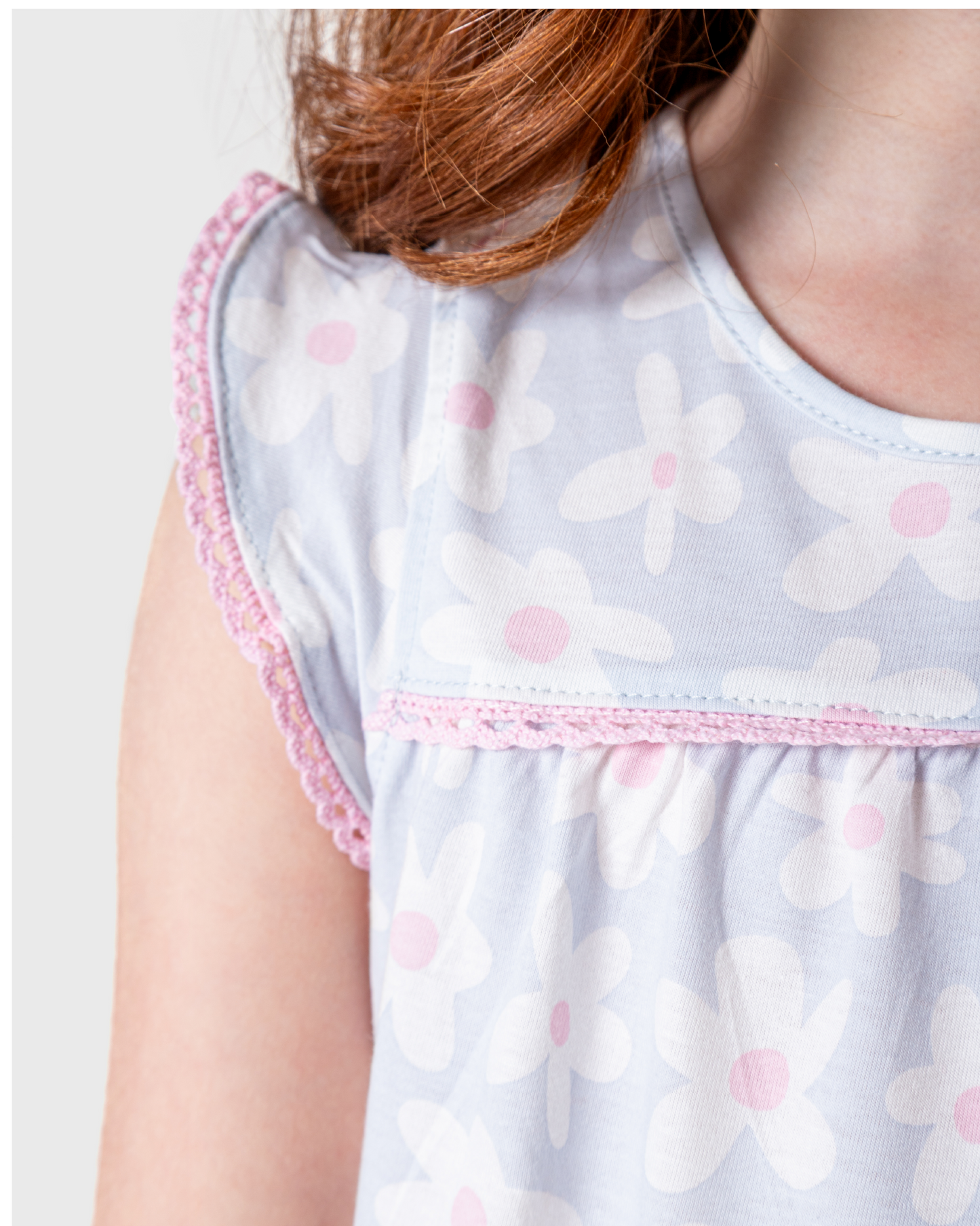 Nightgown with large floral pattern