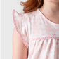 Nightgown with large floral pattern