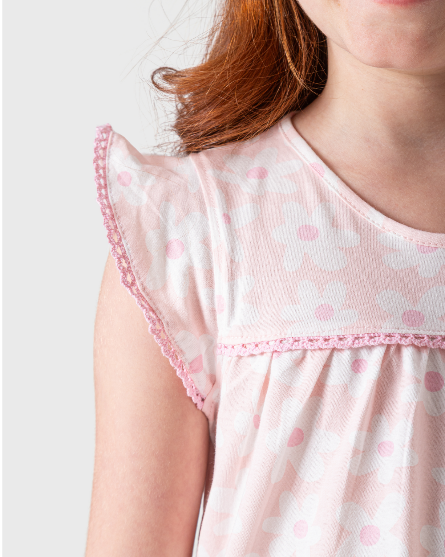 Nightgown with large floral pattern