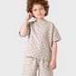 Boys' Pajama in Beige with a Fun Design