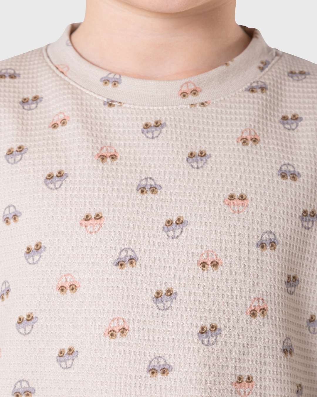 Boys' Pajama in Beige with a Fun Design