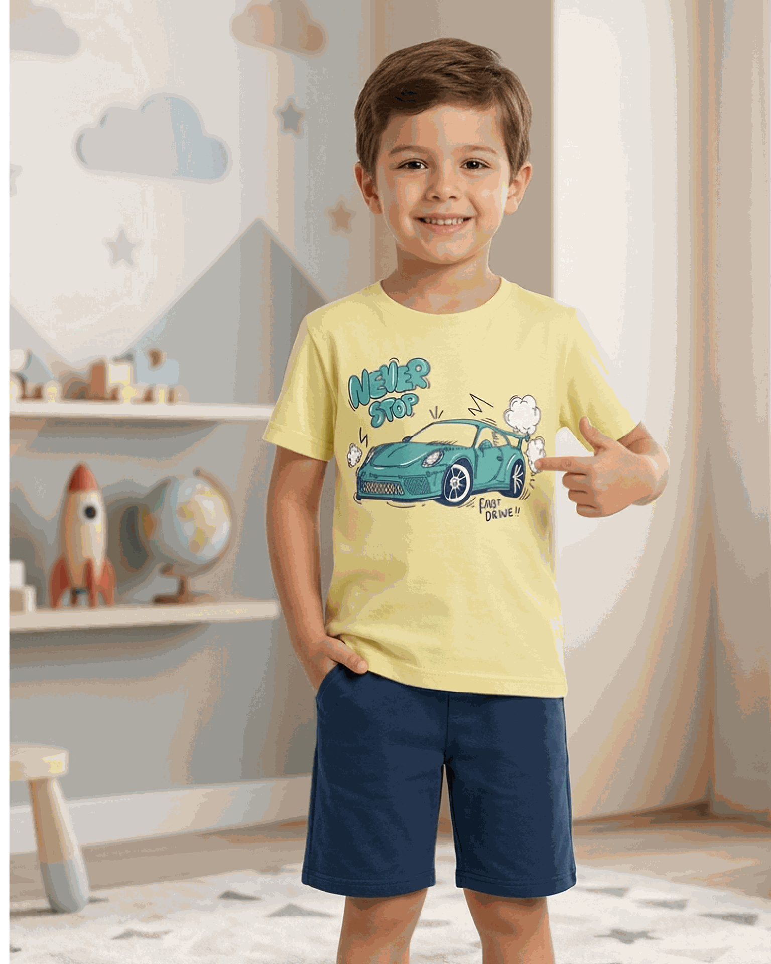 Kids Boys Pajamas Never Stop