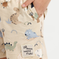 Roar boys pajama shorts in beige dino