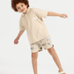Roar boys pajama shorts in beige dino