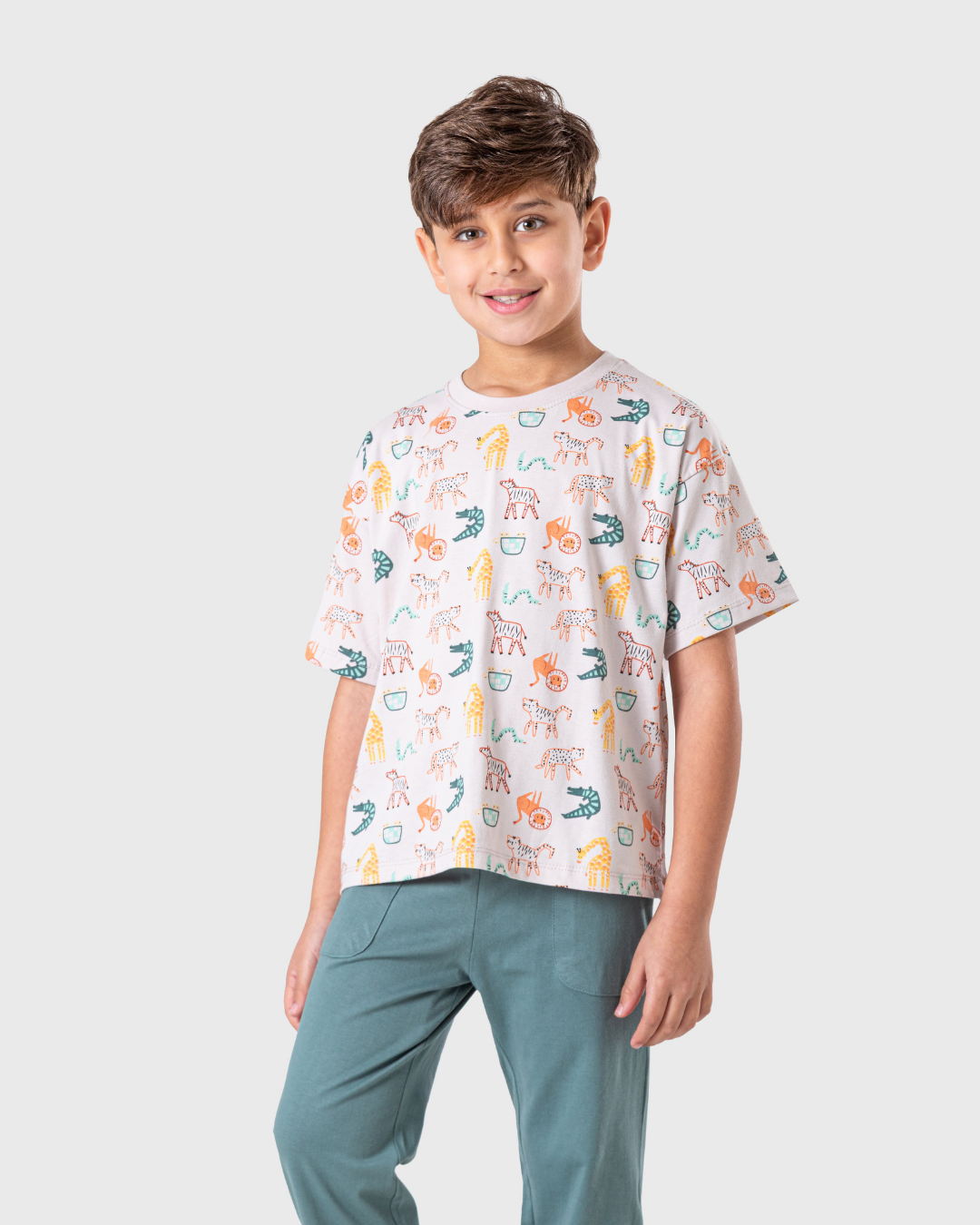 بيجاما اولادي حيوانات الغابه