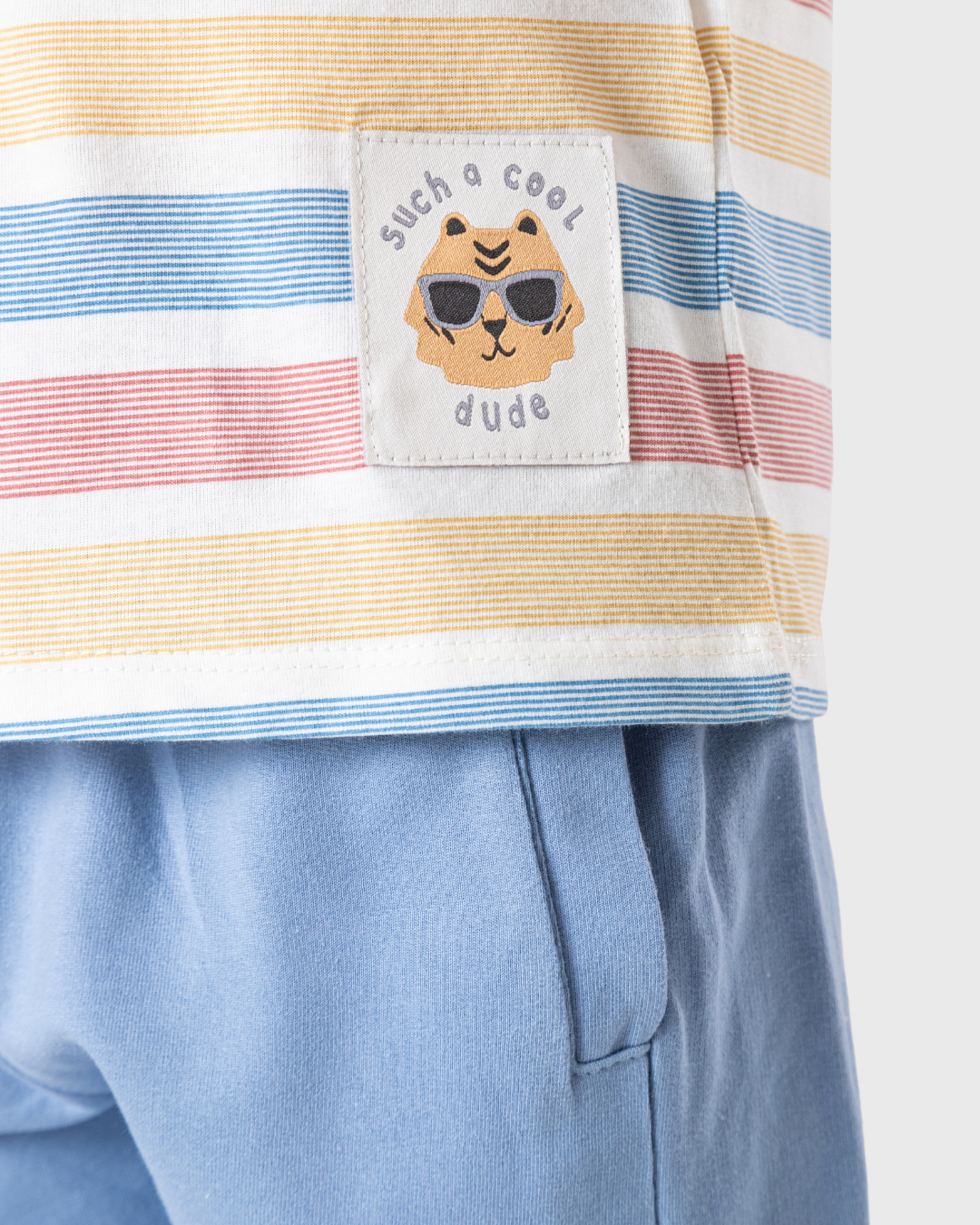 Striped top and shorts set