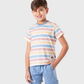 Striped top and shorts set